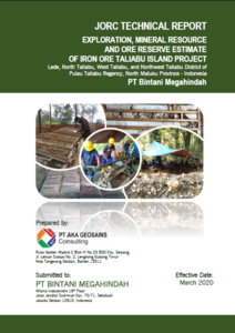 JORC - Review Resources and Reserves Estimation of PT Bintani Megah Indah