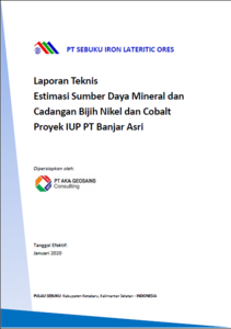 Technical Report of Resources Estimation of PT Banjar Asri