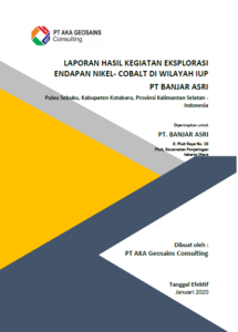 Exploration Result Report of PT Banjar Asri