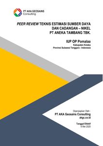 Technical Peer Review IUP OP Pomalaa of PT Aneka Tambang Tbk.