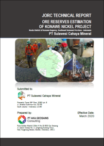 Technical Report of Resources Estimation of PT Sulawesi Cahaya Mineral